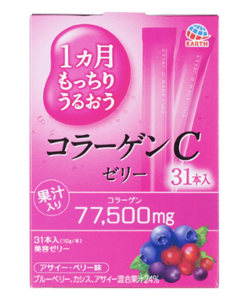 Коллагеновое желе Earth Biochemical Collagen C Jelly с ягодным вкусом (31 стик)